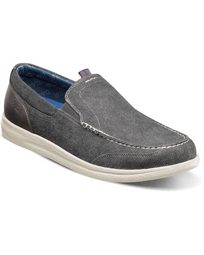 Nunn Bush Brewski Organic Cotton Slip-on Sneaker- Wide Width Available - Gray