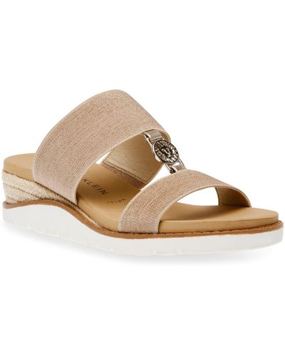 Anne Klein Lania Wedge Sandal - Brown