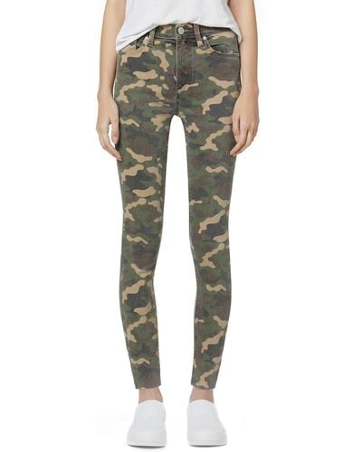 Hudson Jeans Barbara High Waist Camo Raw Hem Ankle Skinny Jeans - Multicolor