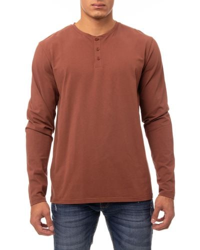 Xray Jeans Long Sleeve Henley - Red