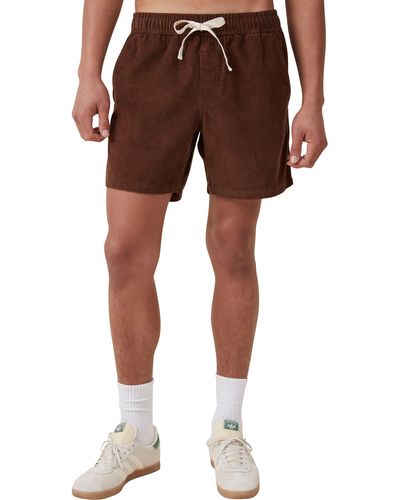 Cotton On Easy Cotton Blend Drawstring Shorts - Brown