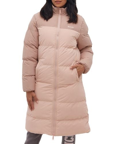 Bench Phyllis Two-tone Longline Puffer Coat - Pink