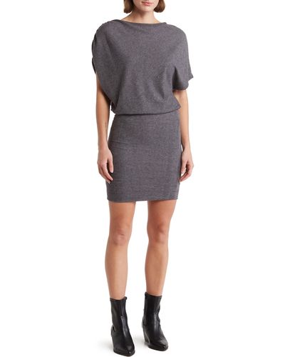 Go Couture Short Sleeve Sweater Dress - Black