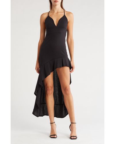 Go Couture High-low Slipdress - Black