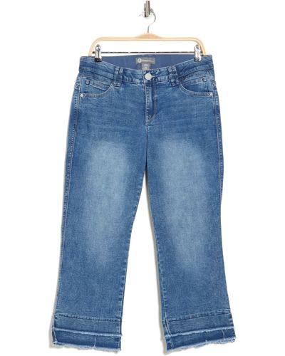 Democracy Double Fray Flare Jeans - Blue