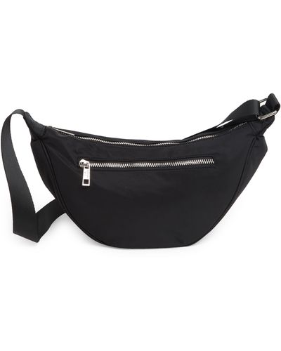 Madden Girl Crescent Hobo Shoulder Bag - Black