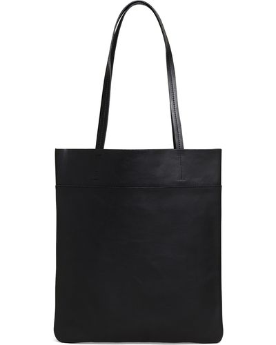 Madewell The Magazine Leather Tote Bag - Black