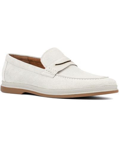 Vintage Foundry Menaham Perforated Leather Loafer - White