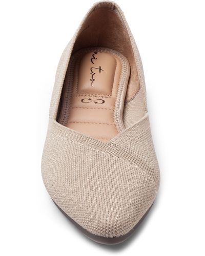 Me Too Sweetheart Almond Toe Flat In Bisque Sus Mesh At Nordstrom Rack - Multicolor
