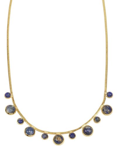 Panacea Lapis Lazuli Station Necklace - Blue