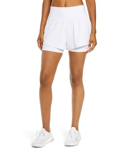 Spanx Get Moving Double Layer Shorts - White