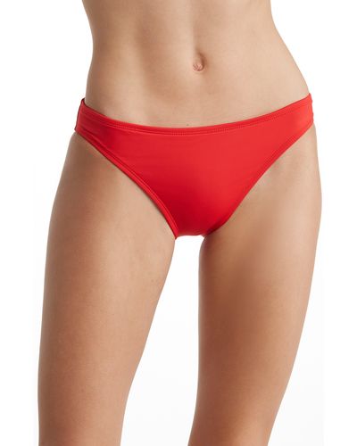 La Blanca Solid Hipster Bikini Bottoms - Red