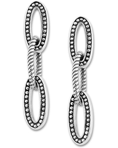 Samuel B. Chain Link Linear Drop Earrings - Black