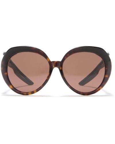 Balenciaga 56mm Round Sunglasses - Brown