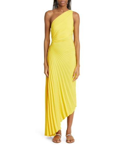 A.L.C. Delfina Cutout One-shoulder Maxi Dress - Yellow