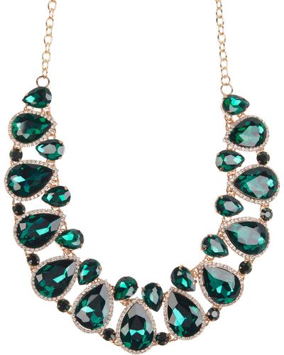 Tasha Crystal Collar Necklace - Green