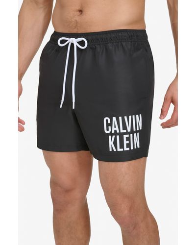 Calvin Klein Modern Euro Upf 40+ Swim Trunks - Black