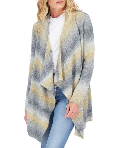 Lucky Brand Ombré Open Front Cardigan - Blue