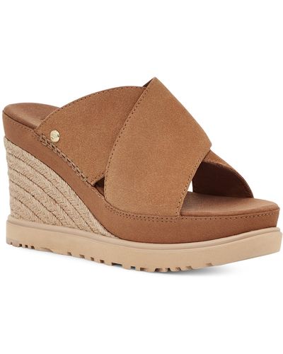 UGG ugg(r) Abbot Wedge Slide Sandal - Brown