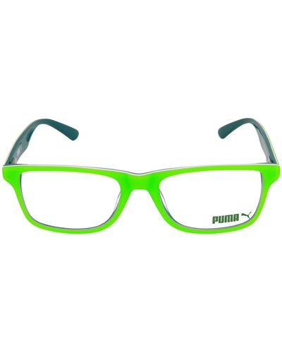 PUMA 53mm Core Optical Frames In Green Transparent At Nordstrom Rack