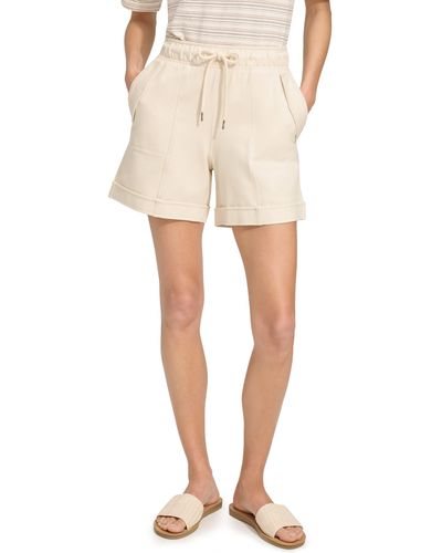 Andrew Marc Twill Utility Pull-on Shorts - Natural