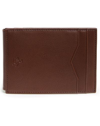 Original Penguin Magnetic Front Pocket Wallet - Brown