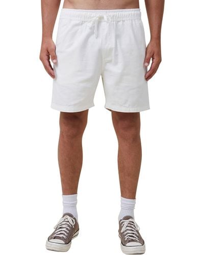 Cotton On Easy Cotton Blend Drawstring Shorts - White