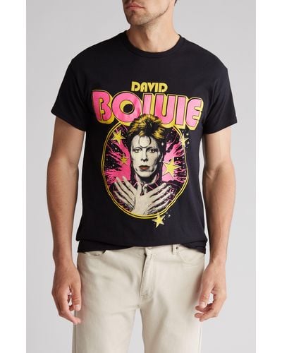Merch Traffic David Bowie Photo Graphic T-shirt - Black