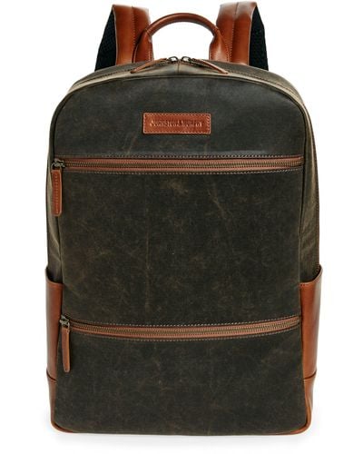 Johnston & Murphy Antique Leather Backpack - Black