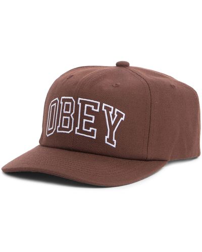 Obey Rush Classic Snapback Cap - Brown