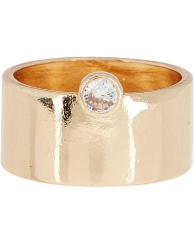 Nordstrom Cubic Zirconia Accent Cigar Band Ring - White