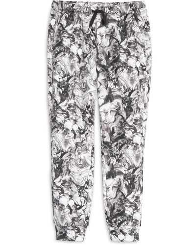 Zella One For All Marble Print Sweatpants In Black Marbelized Print At Nordstrom Rack