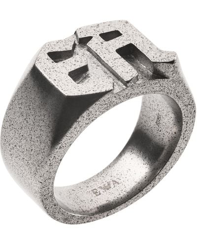 Emporio Armani Stainless Steel Cocktail Ring - Metallic