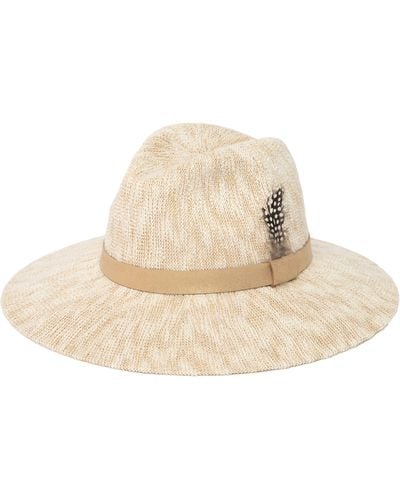 Trina Turk Packable Knit Fedora Hat - White
