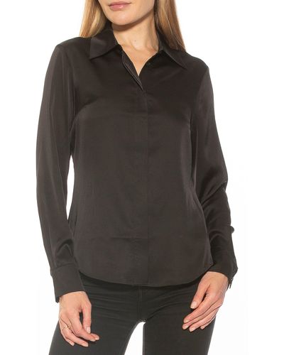 Alexia Admor Cassidy Collared Classic Fit Button-up Shirt - Black