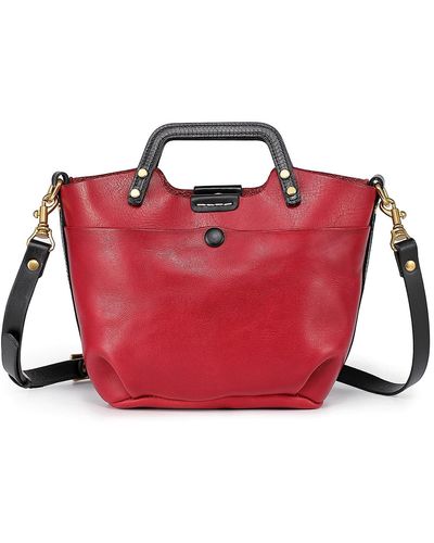 Old Trend Sprout Land Mini Leather Tote - Red