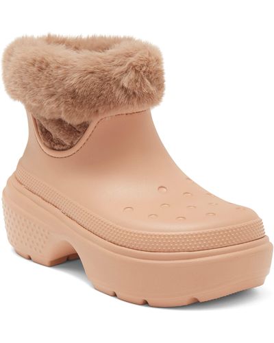 Crocs™ Stom Faux Fur Lined Boot - Brown