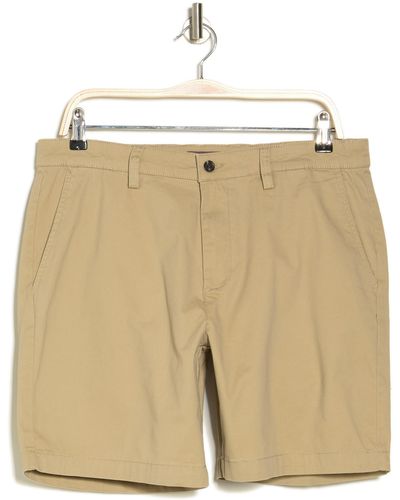 Slate & Stone Stretch Cotton Twill Shorts - Natural