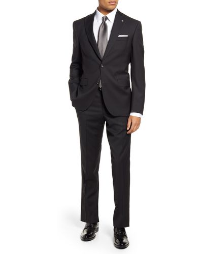 Jack Victor Esprit Soft Contemporary Fit Wool Suit - Black