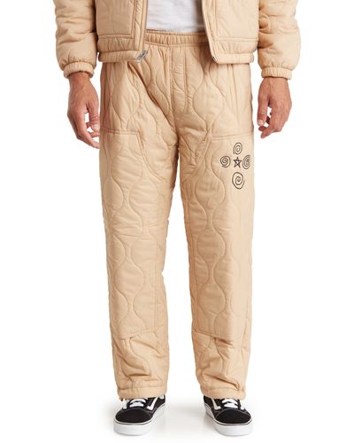 Obey Baseline Quilted Pants - Natural