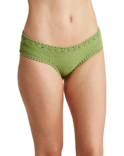 Vince Lounge Crochet Bikini Bottoms - Green
