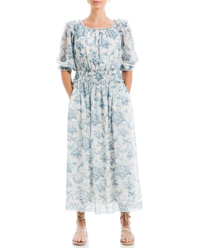 Max Studio Off The Shoulder Maxi Dress - Blue