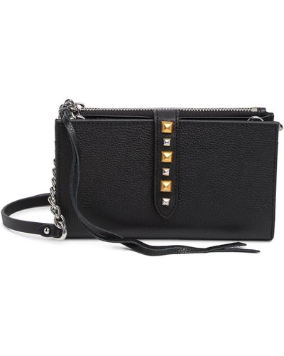 Rebecca Minkoff Studded Wallet On A Chain - Black