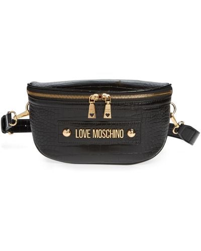 Love Moschino Borsa Nero Faux Leather Crossbody - Black