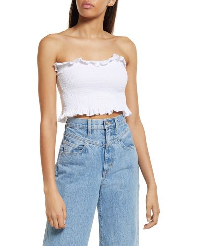 French Connection Perinne Organic Cotton Tube Top - Blue