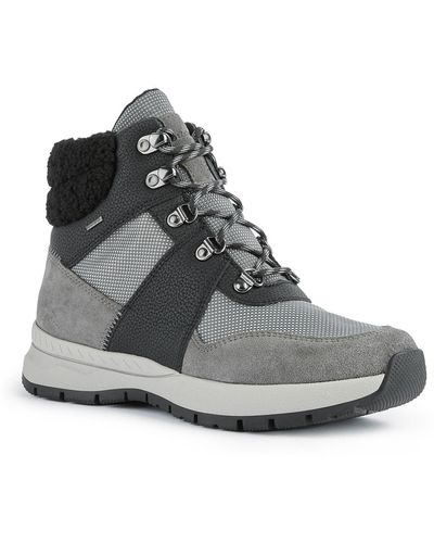 Geox Braies Faux Fur Hiker Boot - Gray