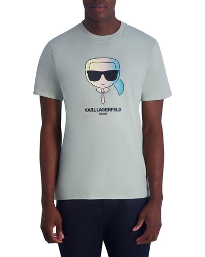 Karl Lagerfeld Karl Character Cotton Graphic T-shirt - Gray