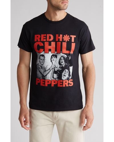 Merch Traffic Red Hot Chili Peppers Photo Graphic T-shirt - Black