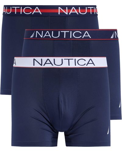 Nautica Limited Edition 4-pack Microfiber Stretch Trunks - Blue