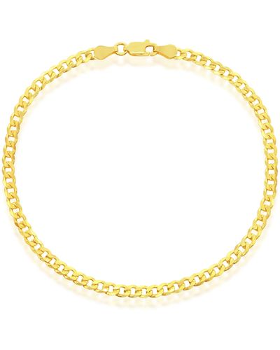 Simona 14k Gold Plated Curb Chain Anklet - Yellow